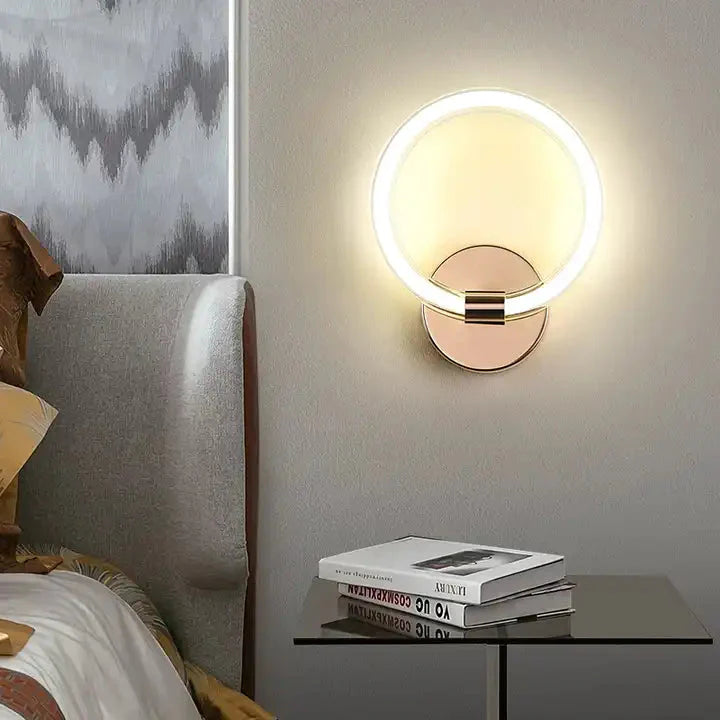 Modern minimalist LED aisle stairwell wall lamp creative personality background wall lamp living room bedroom bedside wall lamp Alostoura lighting