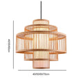 Natural rattan pendant light bamboo shade unique dinning room decorative E27 holder Alostoura lighting