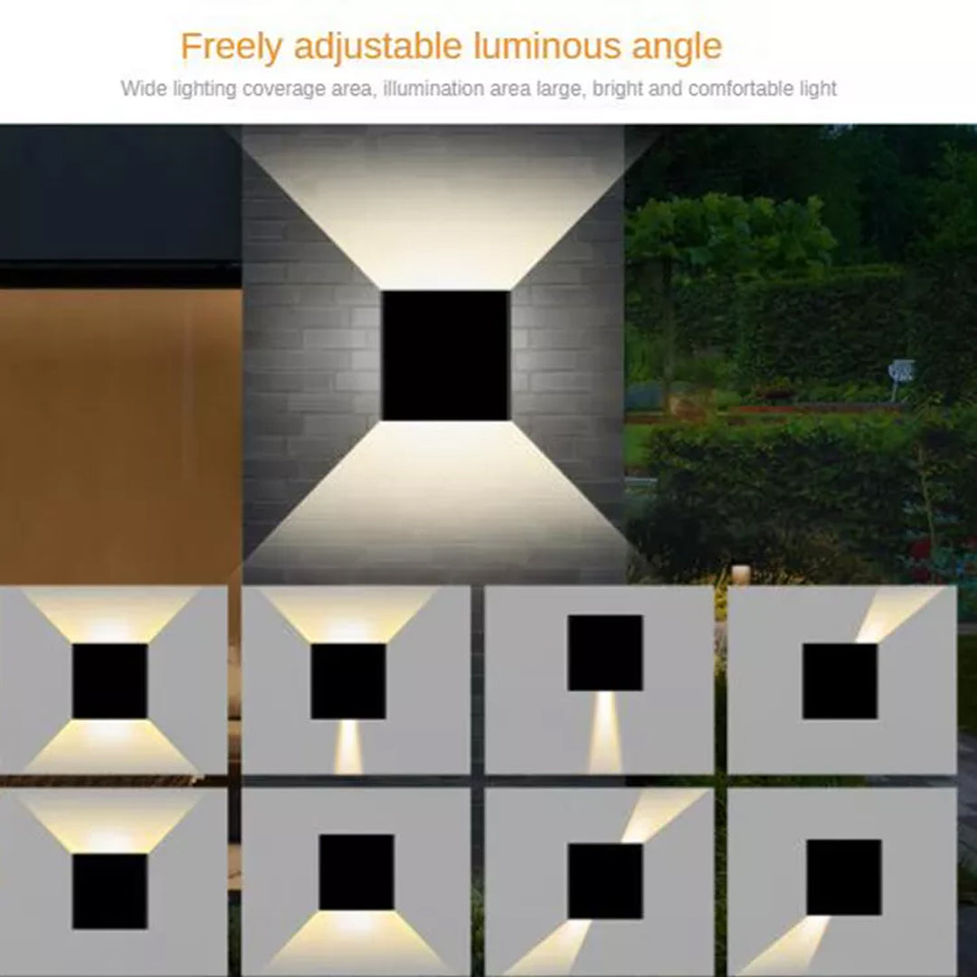 New Aluminum Square LED Wall Light for hotel decoration Indoor Lighting Waterproof Outdoor up down wall lamp Alostoura lighting