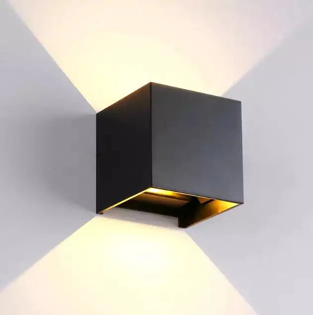 New Aluminum Square LED Wall Light for hotel decoration Indoor Lighting Waterproof Outdoor up down wall lamp Alostoura lighting
