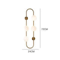 Nordic Creative Glass Ball Wall Lamp Living Room Bedside Bedroom Study Art LED Wall Light Alostoura lighting