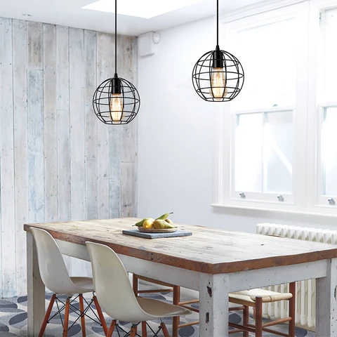 Nordic Led Rustic Lighting Fixtures Luxury Loft Hanging Kitchen Dining ...