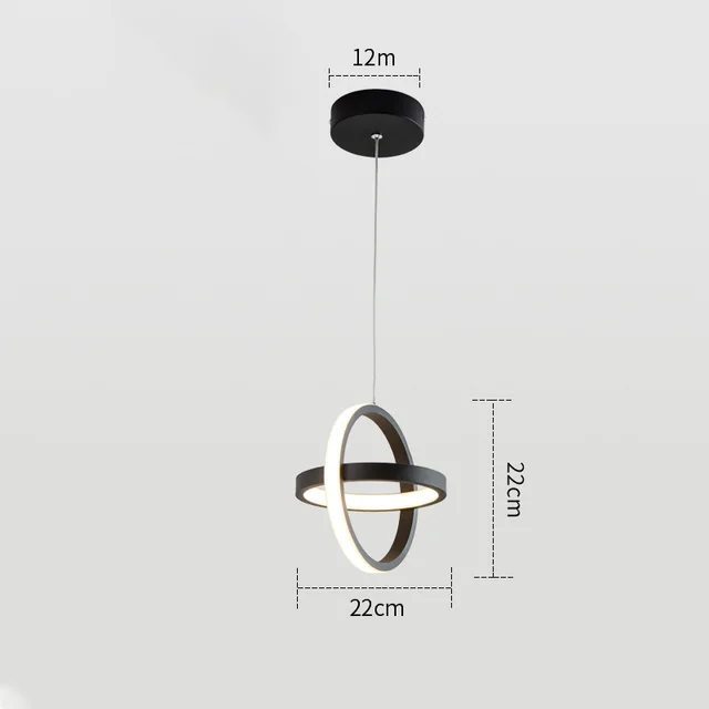 Nordic Novelty Bedside Led Pendant Lights For Living Room Bedroom TV Wall Decor Lighting Geometry Hanging Lamps Kitchen Fixture Alostoura lighting