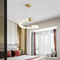 Nordic Style Master Bedroom Chandelier Modern Minimalist Copper Hanging Lamps Luxury Design Creative Dining Room Pendant Light Alostoura lighting