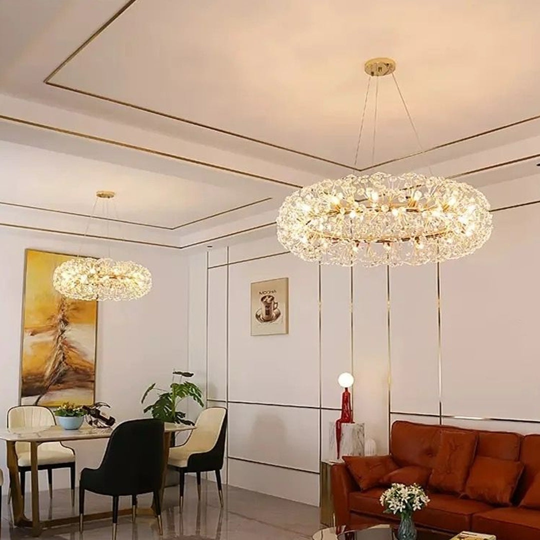 Nordic light luxury style dandelion crystal chandelier bedroom dining room model room creative chandelier Alostoura lighting