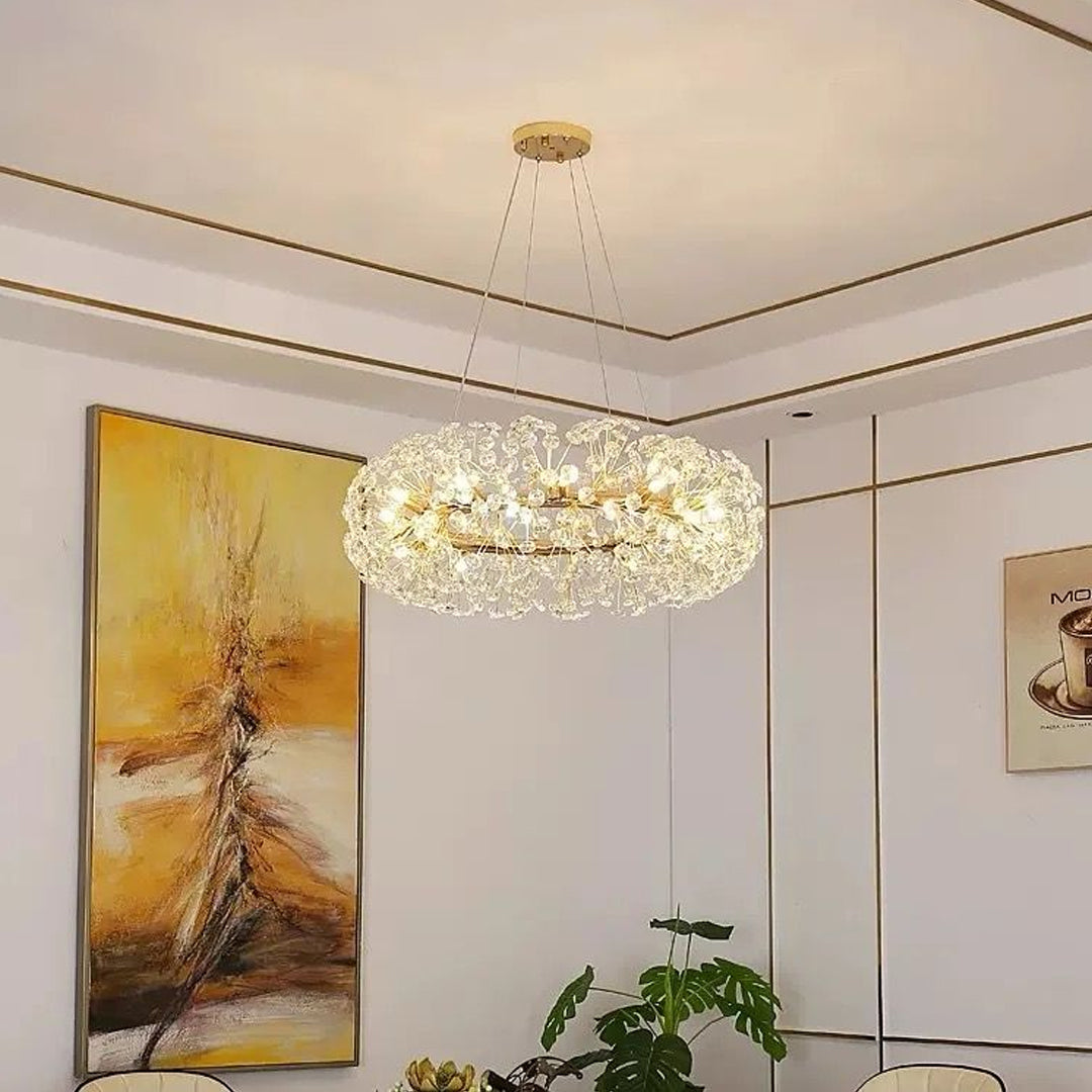 Nordic light luxury style dandelion crystal chandelier bedroom dining room model room creative chandelier Alostoura lighting