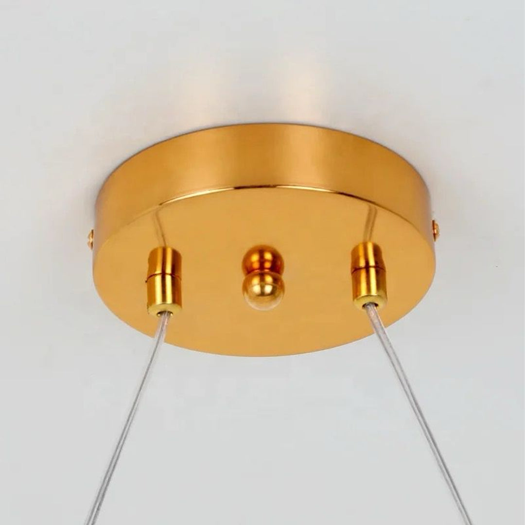 Nordic modern gold decoration double tier glass Pendant Light Chandelier with 7 heads Alostoura lighting