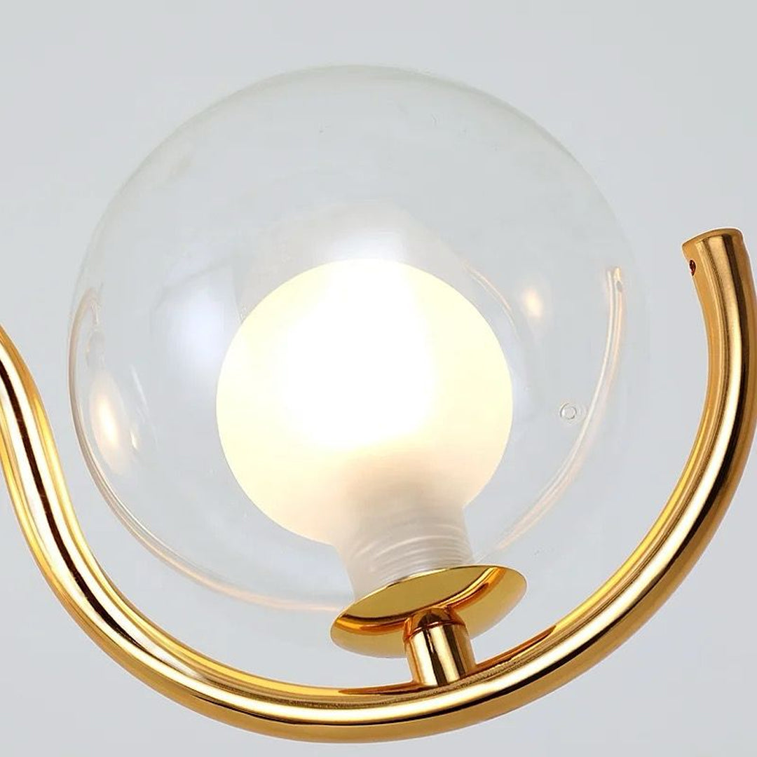 Nordic modern gold decoration double tier glass Pendant Light Chandelier with 7 heads Alostoura lighting