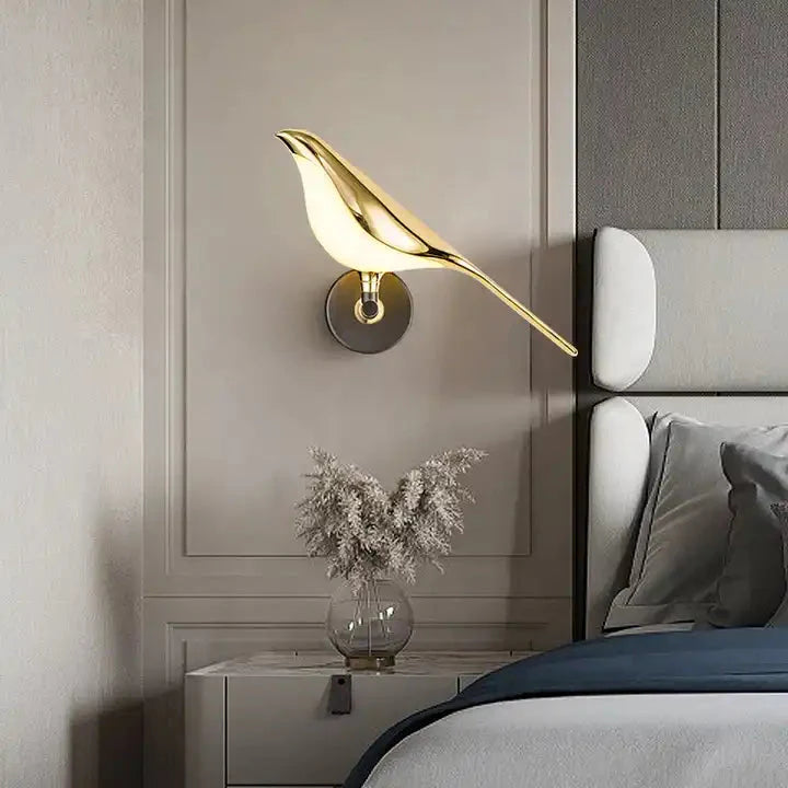 Novel magpie bird design luxury decor wall lamp for living room hotel Creative lamps Alostoura lighting