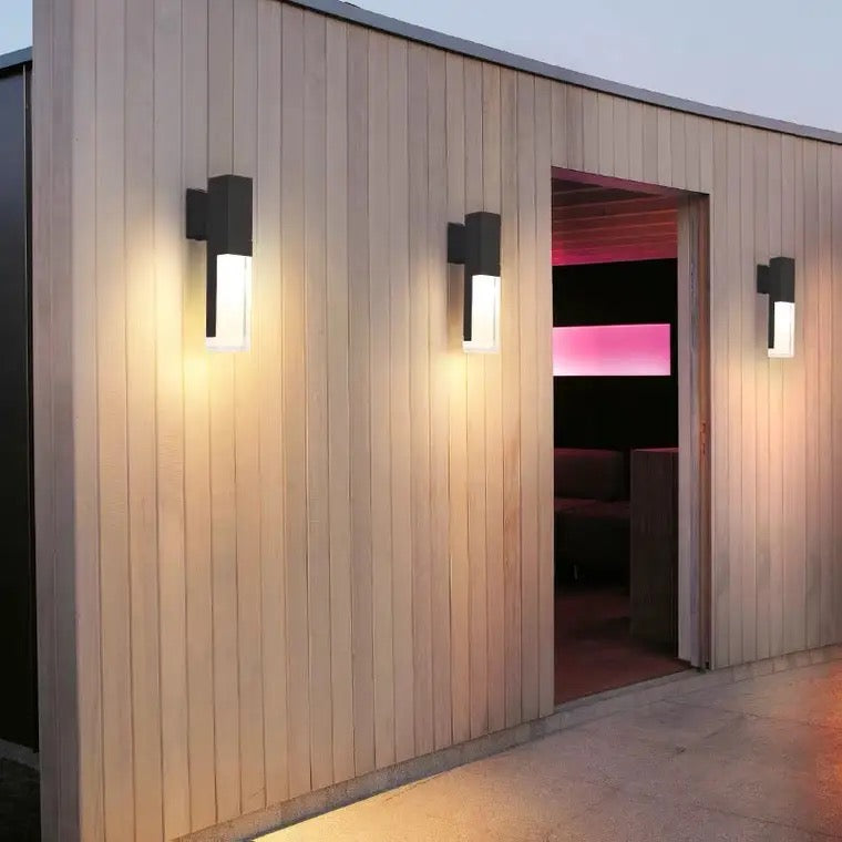 Outdoor Home Lighting Rectangular Aluminum Acrylic LED Garden Wall Lamps for Hotel waterproof Alostoura lighting