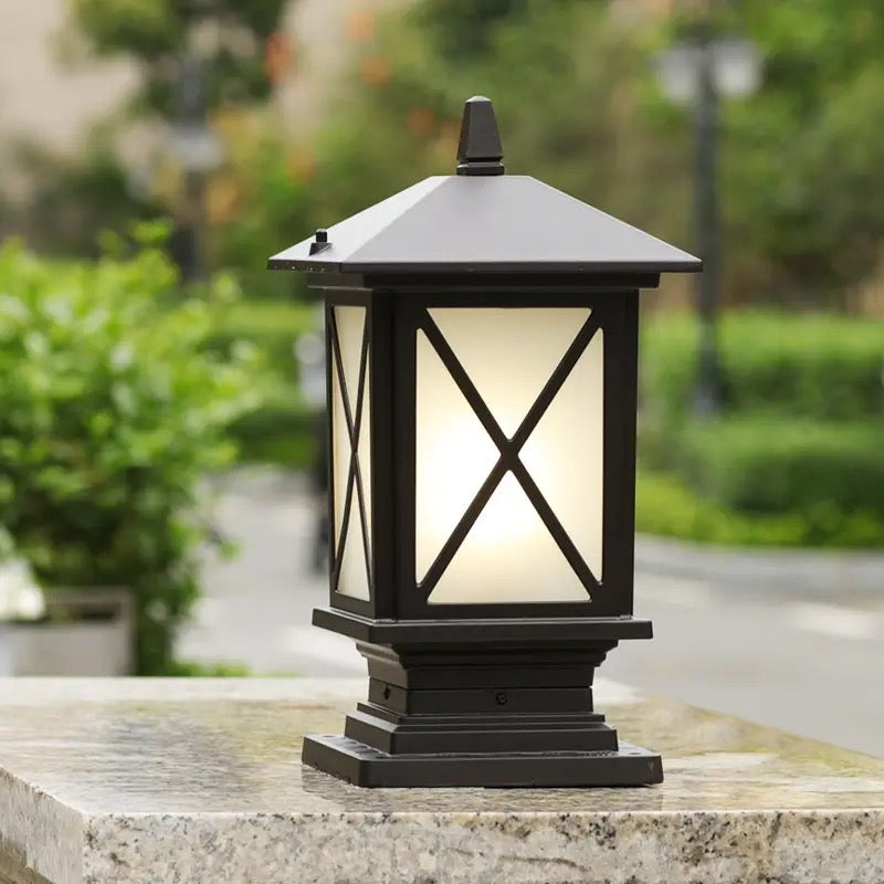 Outdoor Lantern Lighting Rustproof Garden Park Pillar Light Residential Villa Corridor Fence Wall Exterior Patio Lamp Alostoura lighting