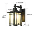 Outdoor Wall Mount Lighting Wall Sconce IP65 Waterproof Milky White Glass Antique Wall Light for Patio Hallway Corridor Alostoura lighting