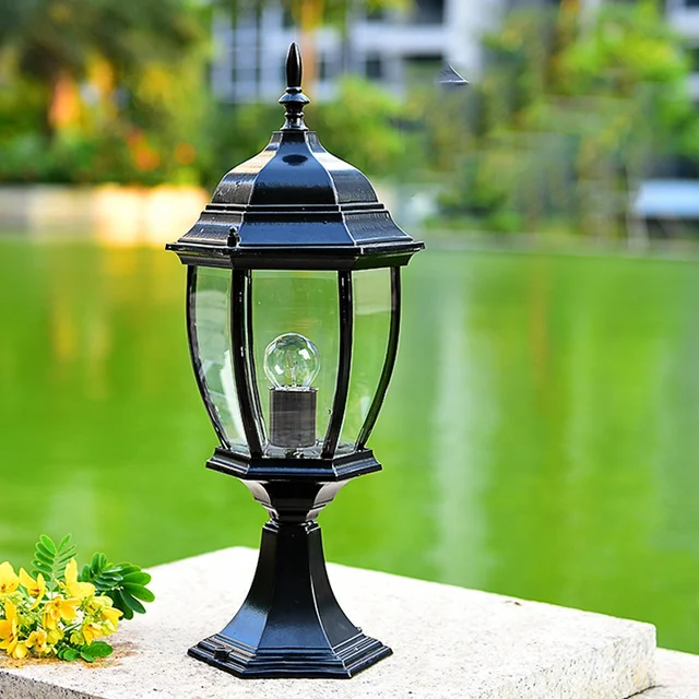 Outdoor Waterproof IP65 AC Classical Style Pillar Light Waterproof Landscape LED Post Lamp Post Pillar Fence Led Light Aluminum Alostoura lighting