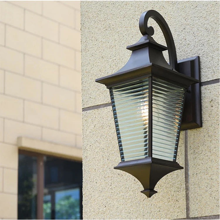 Outdoor garden bronze LED light outside wall lantern lamp E27 220v waterproof outdoor vintage wall lights Alostoura lighting