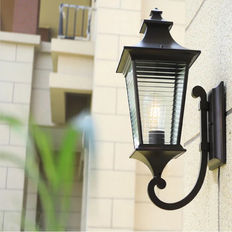 Outdoor garden bronze LED light outside wall lantern lamp E27 220v waterproof outdoor vintage wall lights Alostoura lighting