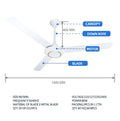 Oxidation Resistant Baking Paint Ceiling Fan Model 3.0kg Copper Motor Weight Alostoura lighting