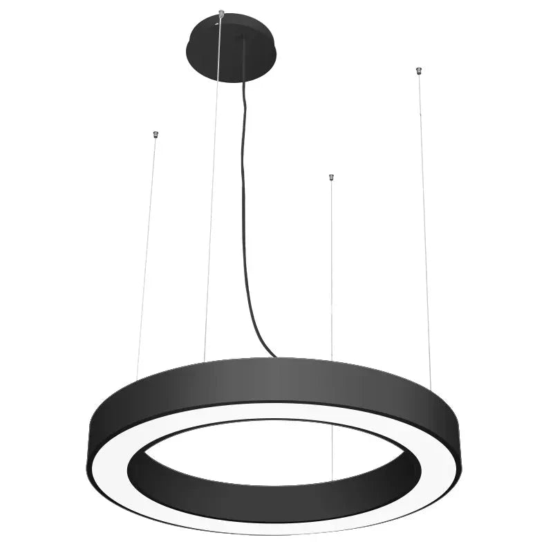 PC cover suspended LED ring light aluminum circular profile ligh Alostoura lighting