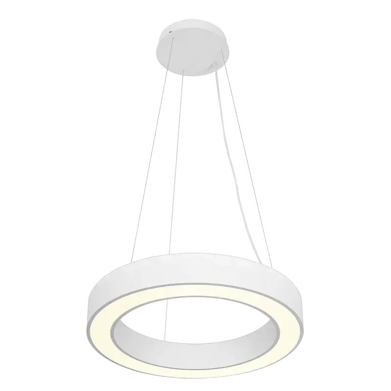 PC cover suspended LED ring light aluminum circular profile ligh Alostoura lighting