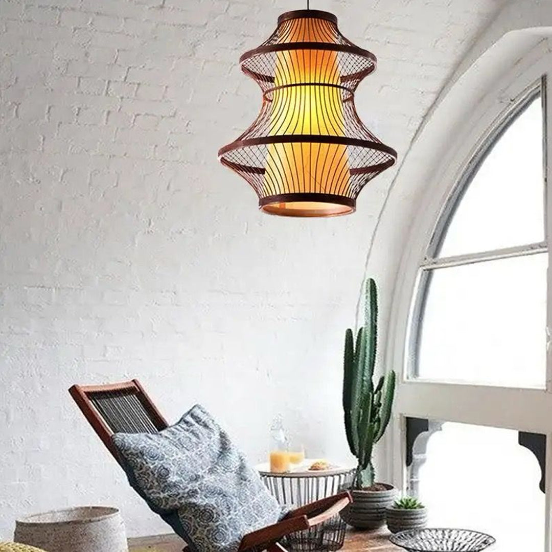 Pendant Light Rattan Lamp Shade Lighting Bamboo Weaving Lamp Asian Pendant Lights Alostoura lighting