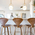Pendant lamp Minimalist White Glass Black Hanging Light Fixtures for Dining Room Bedroom Alostoura lighting