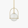 Pendant lamp Minimalist White Glass Black Hanging Light Fixtures for Dining Room Bedroom Alostoura lighting