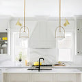 Pendant lamp Minimalist White Glass Black Hanging Light Fixtures for Dining Room Bedroom Alostoura lighting