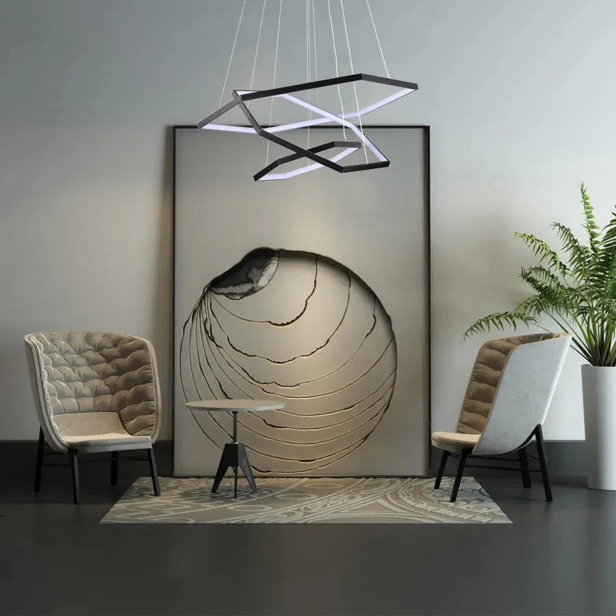 Polygon Led Indoor Dining Living Room Lighting Alostoura lighting