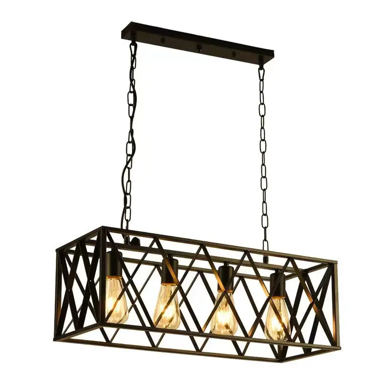 Rectangle Pendant Light 4 Alostoura lighting