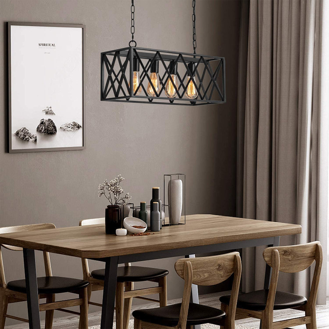 Rectangle Pendant Light 4 Alostoura lighting