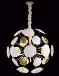 Romantic Ceramic White Shell Flower Led Chandelier Modern Pendant Lamp Hanging Light Fixture Wedding Decoration Children Home Alostoura lighting