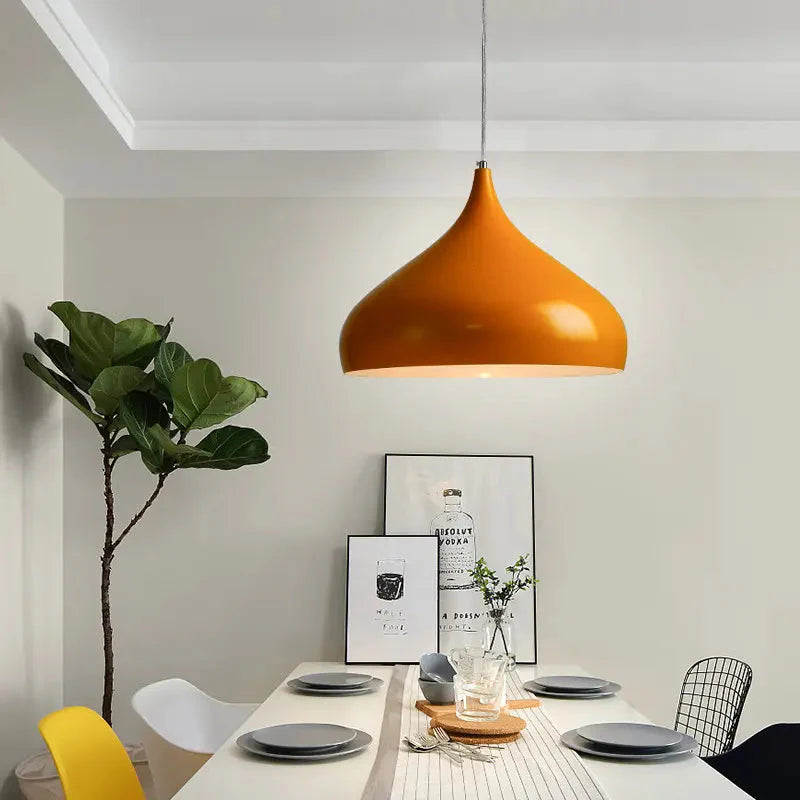 Round Aluminum Retro Pedant Light For Bar Coffee Shop LED Lighting Lamp Alostoura lighting