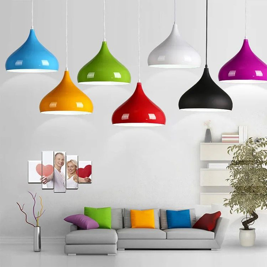Round Aluminum Retro Pedant Light For Bar Coffee Shop LED Lighting Lamp Alostoura lighting