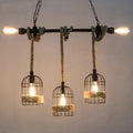 Rustic style bird cage chandelier luxury industrial lighting fixture farmhouse chandelier for kitchen coffee restaurant dining Alostoura lighting