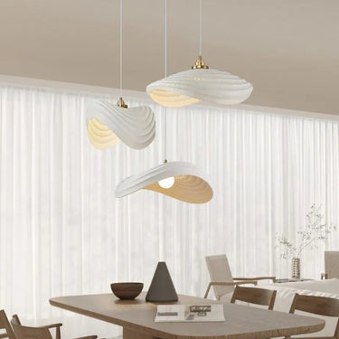 Wabi-Sabi Resin LED Pendant Light – Handcrafted, Dining Room & Villa UAE