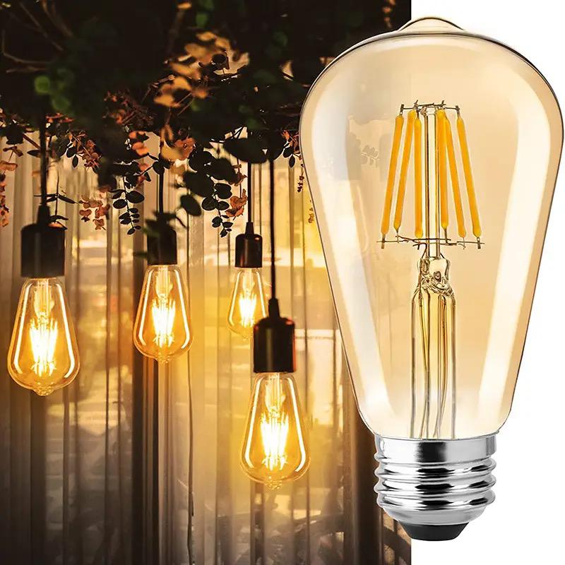 ST64 LED Filament Light Bulb E27 Alostoura lighting