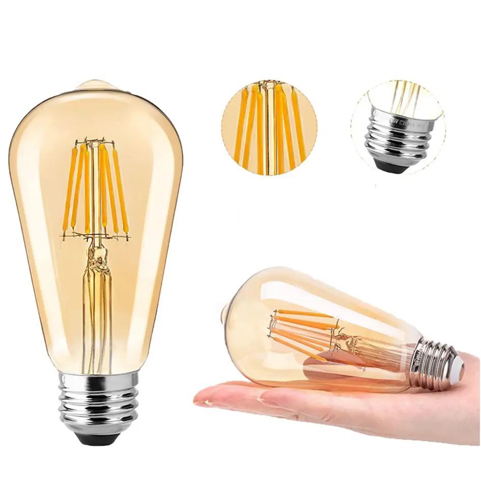 ST64 LED Filament Light Bulb E27 Alostoura lighting