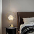 Simple Creative Modern Hanging Pendant Lamps Round Circle Metal Pendant Light Alostoura lighting