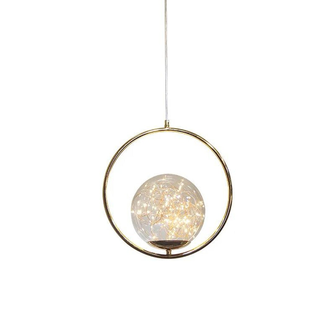 Simple Creative Modern Hanging Pendant Lamps Round Circle Metal Pendant Light Alostoura lighting