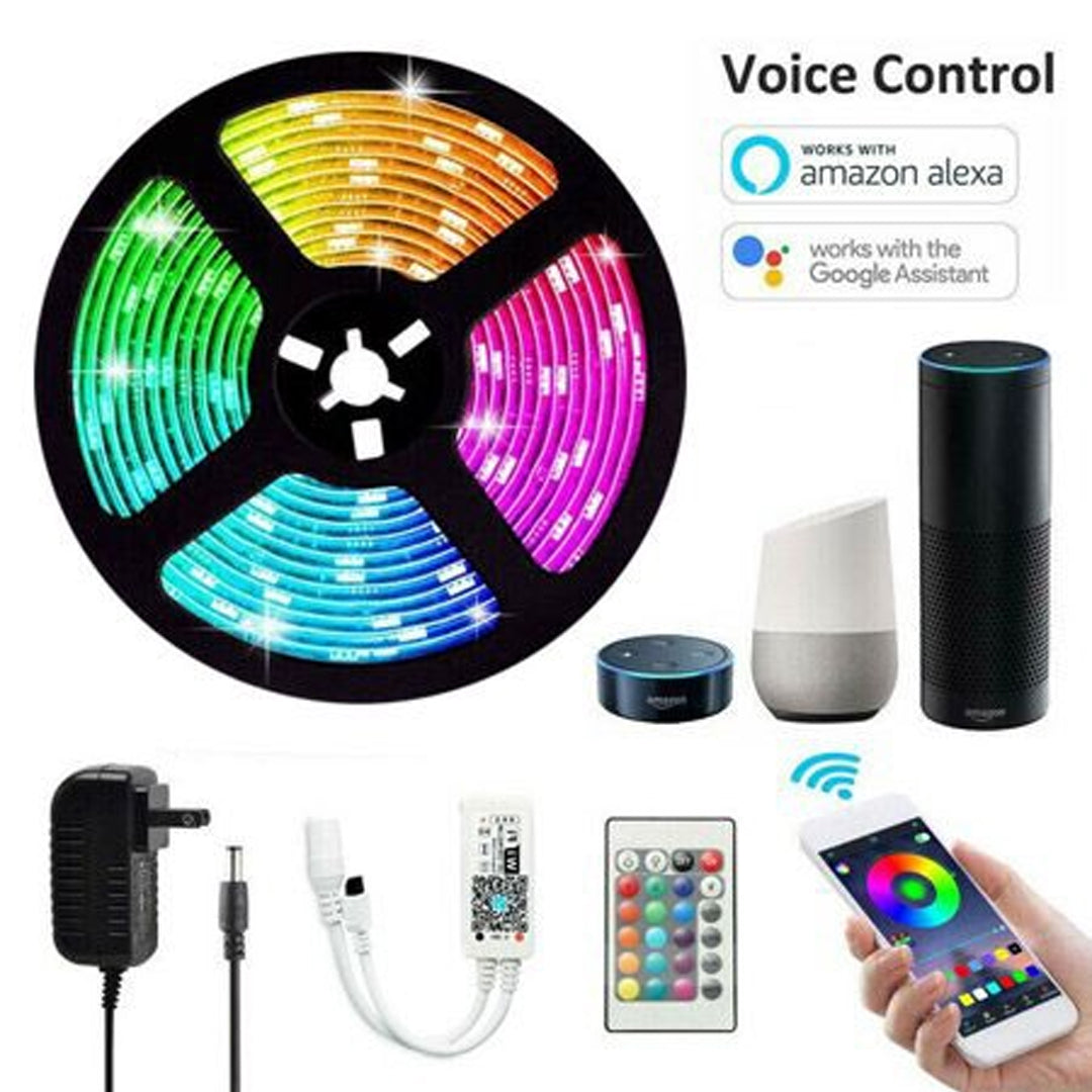 Smart Wi-Fi RGB LED Strip Light – App & Voice Controlled, 16M Colours ...