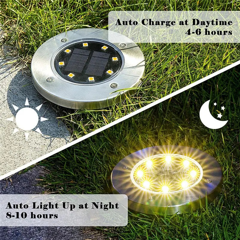 Solar Garden Disk Light IP67 Alostoura lighting