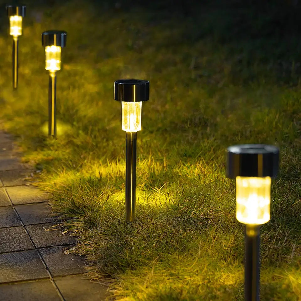 Solar Light Led Garden Pathway Warm White Alostoura lighting