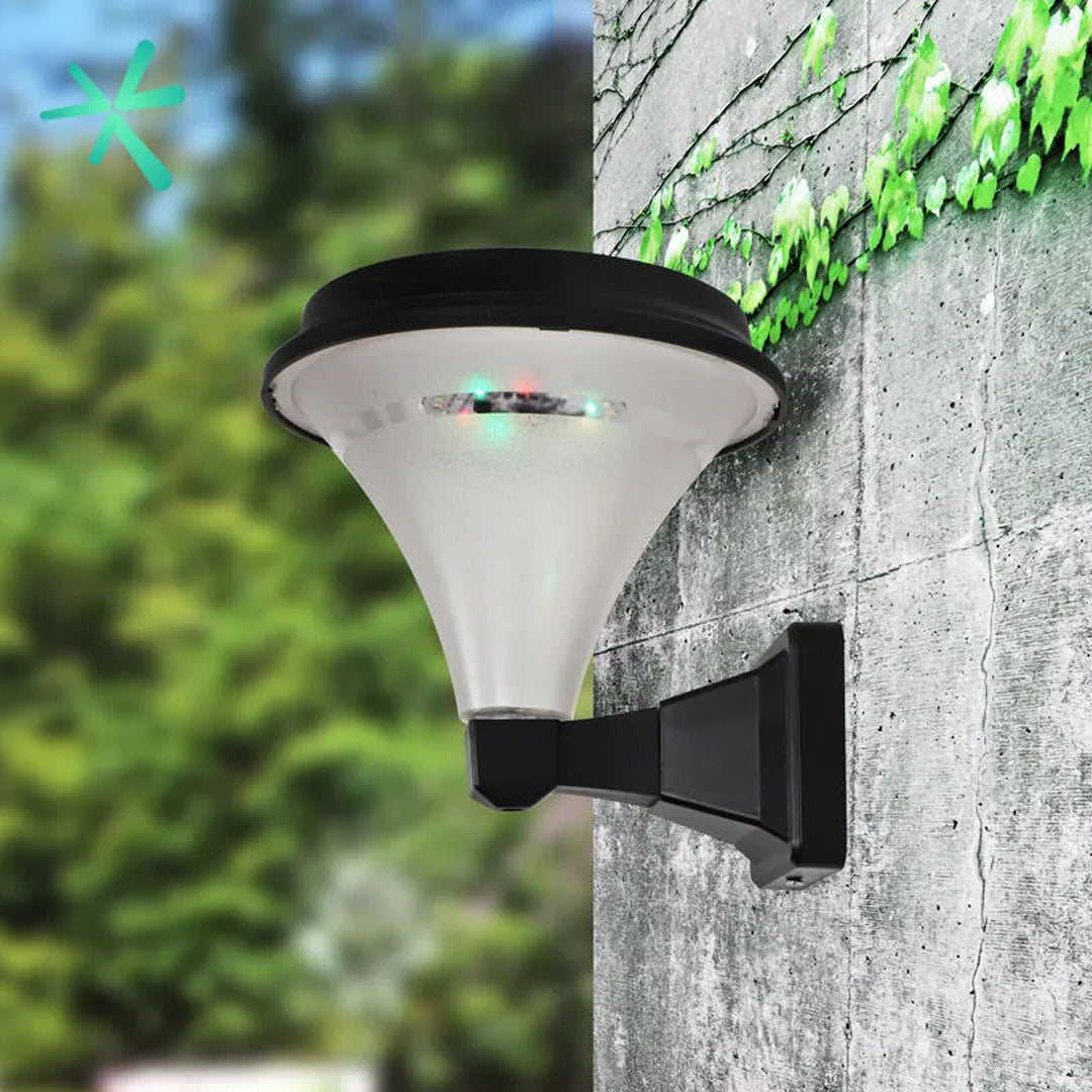 Solar Modern Lamp Outdoor Wall Light For Home 3In1 Color Alostoura lighting