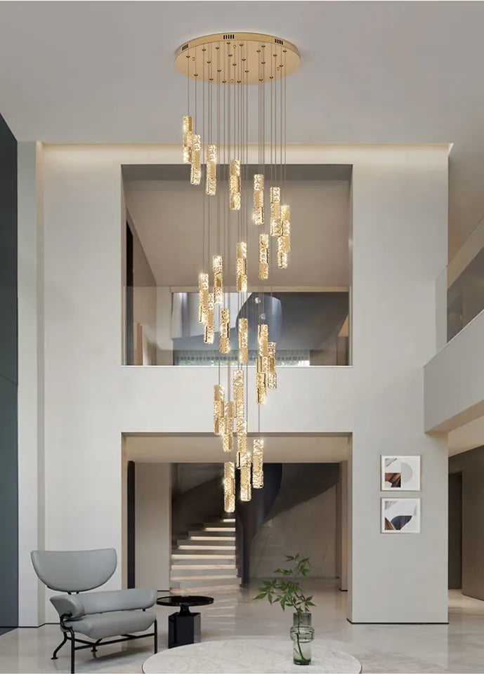 Staircase Chandelier Villa Duplex Living Alostoura lighting