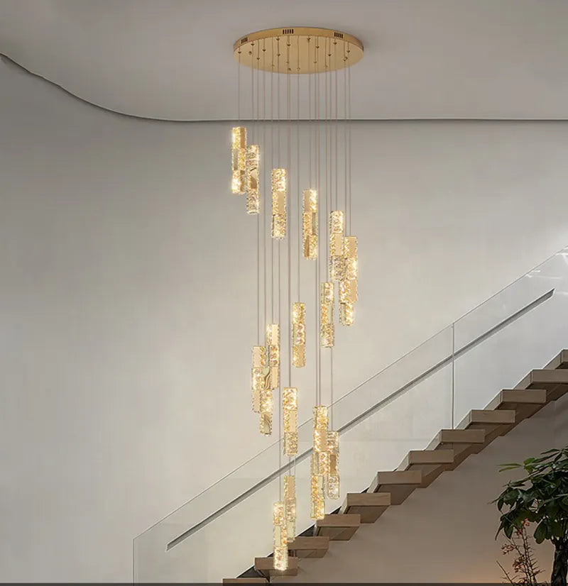 Staircase Chandelier Villa Duplex Living Alostoura lighting