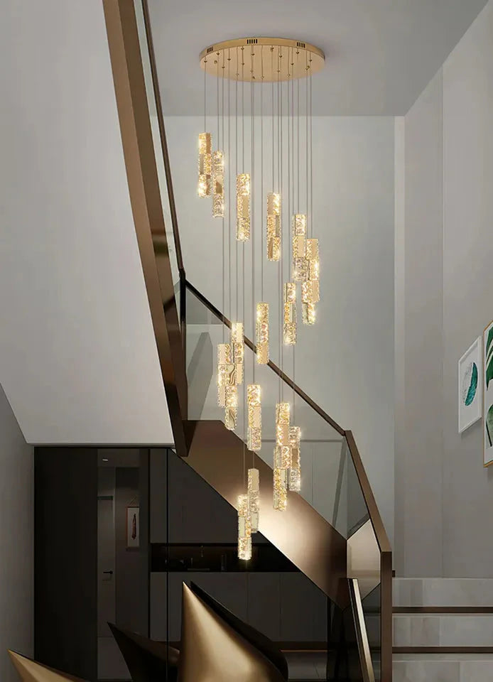 Staircase Chandelier Villa Duplex Living Alostoura lighting