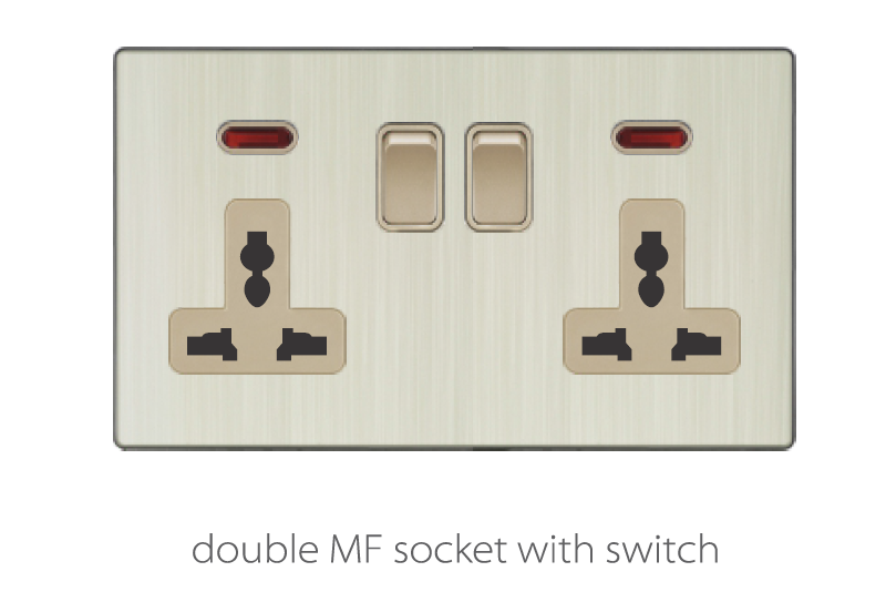 Switch And Sockets V3 Golden-Aluminum Base Series Alostoura lighting