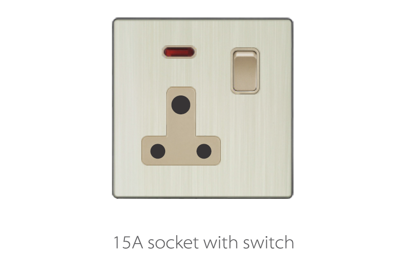 Switch And Sockets V3 Golden-Aluminum Base Series Alostoura lighting