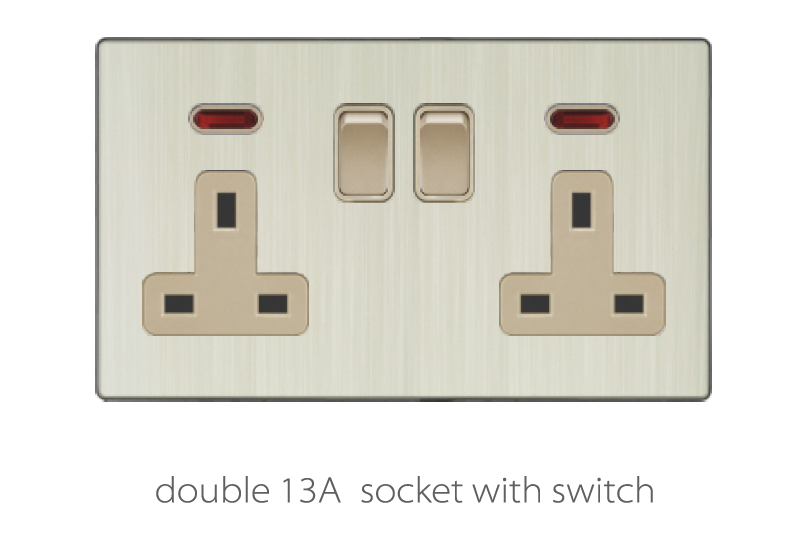 Switch And Sockets V3 Golden-Aluminum Base Series Alostoura lighting