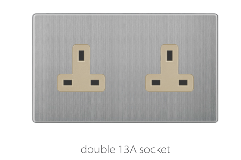 Switch And Sockets V3 Golden-Stainless Base Series Alostoura lighting