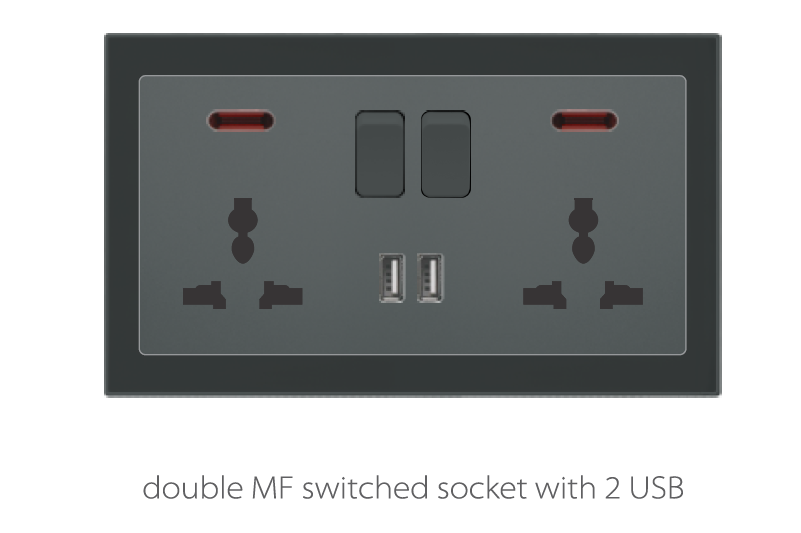 Switch And Sockets V4 Black Base Series Alostoura lighting